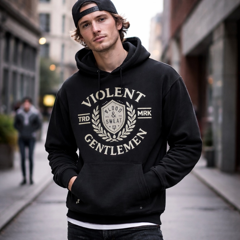 NWT Violent Gentlemen Hockey Club Blood & Sweat Hoodie Streetwear Size M